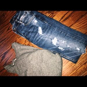 ZARA: Blue Ripped Skinny  Jeans!